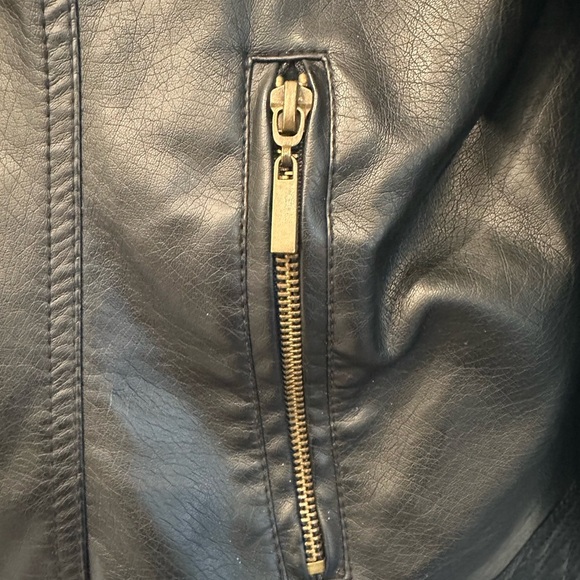 Women's Avenue Black Leather Jacket Mob wives vibe - Picture 8 of 12